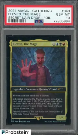 2021 MTG Secret Lair Drop Foil #343 Eleven The Mage PSA 10 GEM MINT - Image 1