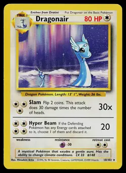 Pokemon Card - Dragonair Base Set 18/102 Rare - Image 1