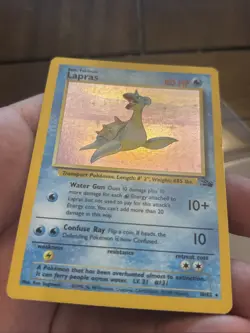 Pokemon Card - Lapras Fossil 10/62 Holo Rare Old School Vintage Foil - Image 4