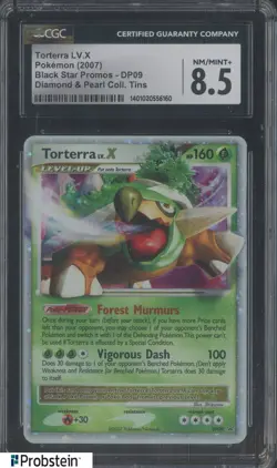 2007 Pokemon BSP Diamond & Pearl Collection Tins #DP09 Torterra Lv.X CGC 8.5 - Image 1