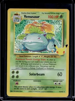 2021 Pokemon SWSH Celebrations Venusaur Classic Collection #15/102 - Image 1