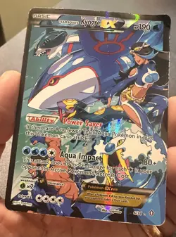 Pokemon TCG Team Aqua's Kyogre EX Double Crisis Holo Card 6/34 DMG - Image 1
