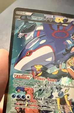 Pokemon TCG Team Aqua's Kyogre EX Double Crisis Holo Card 6/34 DMG - Image 4