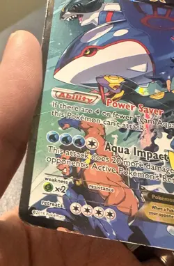 Pokemon TCG Team Aqua's Kyogre EX Double Crisis Holo Card 6/34 DMG - Image 5