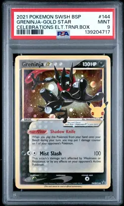 2021 Pokemon Sword & Shield Black Star Promos Greninja #SWSH144 PSA 9 MINT - Image 1