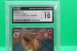 Pokemon Charizard ex 183/165 Full Art Holo Scarlet & Violet 151 CGC 10! - Image 2