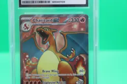 Pokemon Charizard ex 183/165 Full Art Holo Scarlet & Violet 151 CGC 10! - Image 3