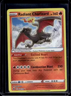 2023 Pokemon SWSH Crown Zenith Radiant Charizard #020/159 - Image 1