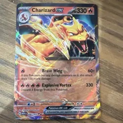 Pokemon TCG Charizard ex Sv: Scarlet & Violet 151 Full Art Holo 006/165 - Image 1