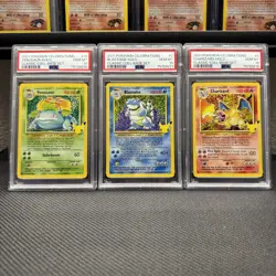 Pokemon Venusaur Charizard Blastoise Pokemon Celebrations Sequential Set PSA 10 - Image 1