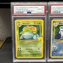Pokemon Venusaur Charizard Blastoise Pokemon Celebrations Sequential Set PSA 10 - Image 2