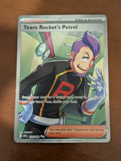 Pokemon Destined Rivals Team Rocket's Petrel 226/182 Full Art Trainer NM+ - Image 1