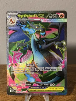 Pokemon Mega Charizard X EX 109/094 Full Art Ultra Rare Holo Phantasmal Flames - Image 1