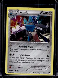 2016 Pokemon XY Fates Collide Lucario Holo #63/124 - Image 1