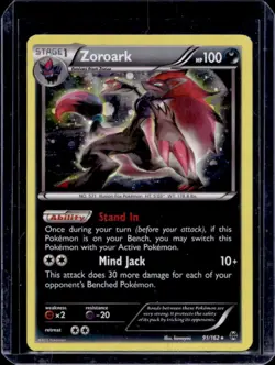 2015 Pokemon XY BREAKthrough Zoroark Holo #91/162 - Image 1