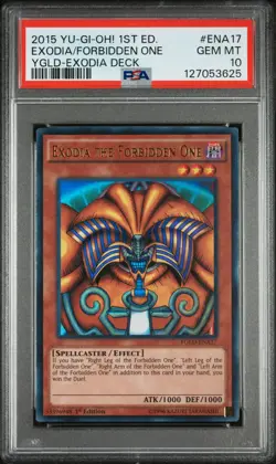 2015 YU-GI-OH! YUGI'S LEGEND DECK: EXODIA DECK EXODIA THE FORBIDDEN ONE PSA 10 - Image 1