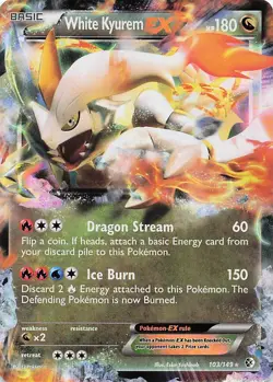 Pokemon TCG Boundries Crossed White Kyurem EX 103/149 - Image 1