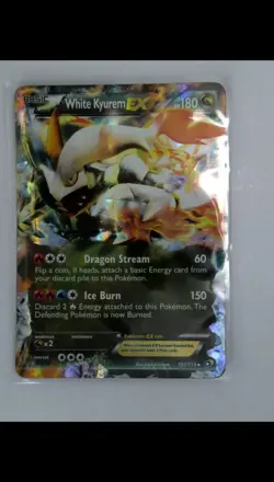 Pokemon TCG White Kyurem-EX Boundaries Crossed 103/149 Ultra Rare Pokemon LP/MP - Image 1