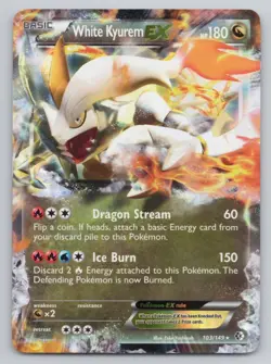 Pokemon TCG White Kyurem EX Ultra Rare Boundaries Crossed 103/149 - Image 1