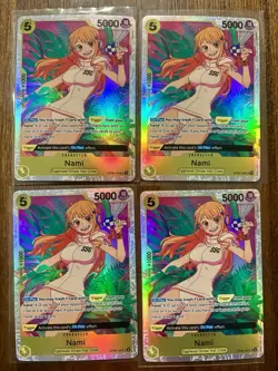 4 x Nami OP08-106 SR (Full Playset) Two Legends One Piece TCG English NM Foil - Image 1