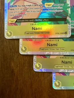 4 x Nami OP08-106 SR (Full Playset) Two Legends One Piece TCG English NM Foil - Image 5