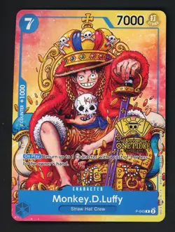 Monkey.D.Luffy (2nd Anniversary Stamped) P-043 One Piece Promo Non Foil - Image 1