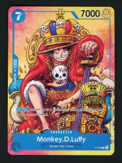 Monkey.D.Luffy (2nd Anniversary Stamped) P-043 One Piece Promo Non Foil - Image 1