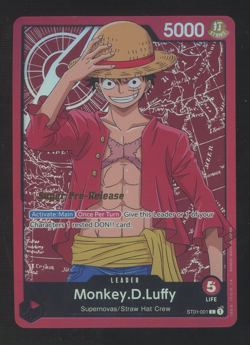 One Piece TCG Super Pre-Release Stamped Monkey D. Luffy - Image 1