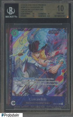 One Piece TCG Treasure Cup Cavendish Top 16 Prize BGS 10 POP 2 - Image 1