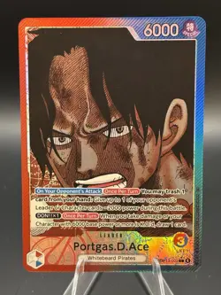 Portgas D. Ace OP13-002 (Alt Art) Leader Carrying on His Will - One Piece - NM - Image 1
