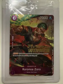 Roronoa Zoro P-045 Pre-Release Winner Stamped OP-06 Promo One Piece *sealed* M+ - Image 1