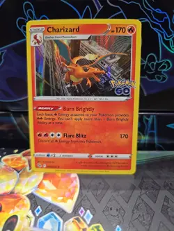 Pokemon TCG Charizard Pokemon Go 010/078 Reverse Holo Rare - Image 1
