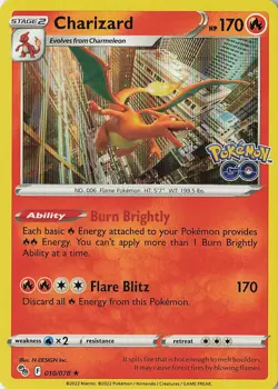 Charizard Holo Rare Pokemon GO 010/078 NM Holo LP-NM - Image 1