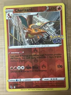 Charizard - 010/078 (Reverse Holo) #10 - Pokemon Sword & Shield: Pokemon Go - Image 1