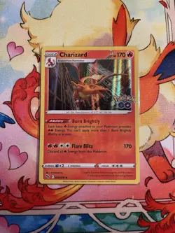 Pokemon TCG Charizard Pokemon Go 010/078 Rare Holo Card NM English - Image 1