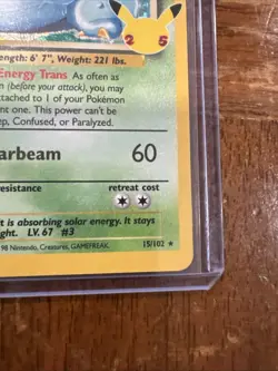 Venusaur 15/102 Celebrations 25th Anniversary NM Holo Foil Rare Pokemon Card - Image 5
