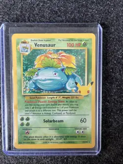 Venusaur 15/102 Celebrations 25th Anniversary NM Holo Foil Rare Pokemon Card - Image 1