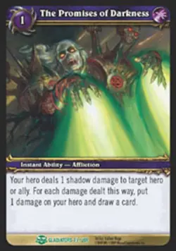 Moderate Play WoW TCG The Promises of Darkness Blood of Gladiators World of Warc - Image 1