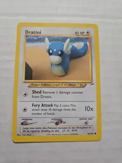 Dratini Neo Destiny Card 63/105 Regular Edition - Pokemon TCG - Image 1