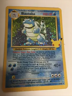 Pokemon Celebrations Blastoise Holo Card 2/102 25th Anniversary Holo - NM/M - Image 1