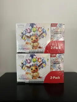 Pokemon TCG PRISMATIC EVOLUTIONS Costco Bundle ETB + BOOSTER BUNDLE x2 - Image 1
