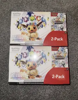 Pokemon TCG Prismatic Evolutions Costco 2 Pack - ETB & Booster Bundle Sealed X2 - Image 1