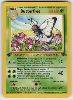 Pokemon 1st Edition Butterfree Uncommon Jungle 33/64 NM - Image 1