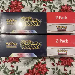 Lot Of 2 Pokemon Surging Sparks ETB & Booster Bundle Costco Sealed Box Pikachu - Image 2