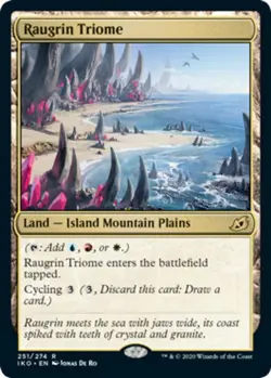MTG Raugrin Triome - Foil, Light Play, English Ikoria: Lair of Behemoths - Image 1