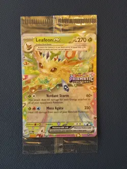 Pokemon TCG Leafeon EX Prismatic Evolutions Stamped Promo Card 006/131 Sealed - Image 1