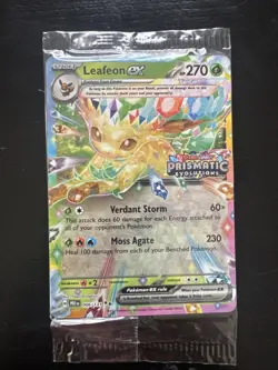 Pokemon TCG Leafeon EX Prismatic Evolutions Card 006/131 MINT SEALED STAMPED - Image 1