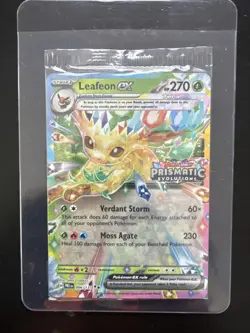 Pokemon TCG Leafeon EX Prismatic Evolutions Card 006/131 MINT SEALED STAMPED - Image 3