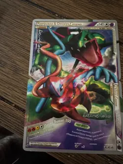 Pokemon Rayquaza and Deoxys Legend Card Top and Bottom - Image 3