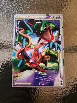 Pokemon Rayquaza and Deoxys Legend Card Top and Bottom World Championships 2011 - Image 1
